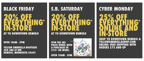 Black Friday, Small Business Saturday, and Cyber Monday 2022