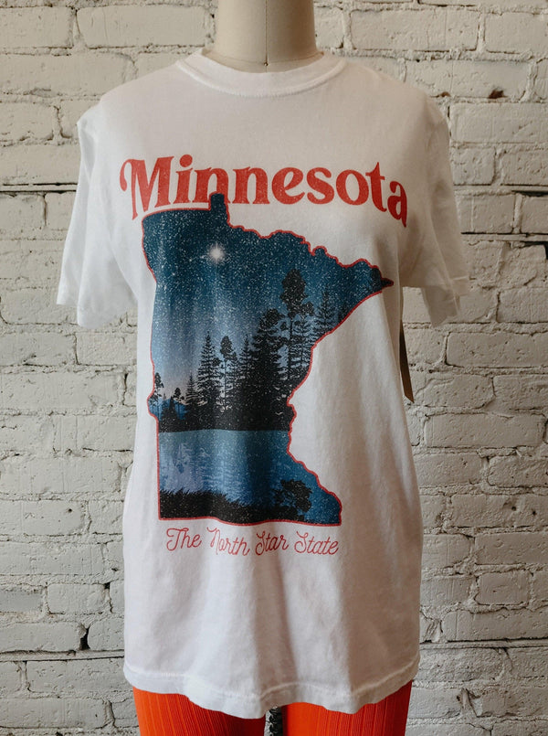 MN North Star State Graphic Tee-Graphic tee-Yellow Umbrella
