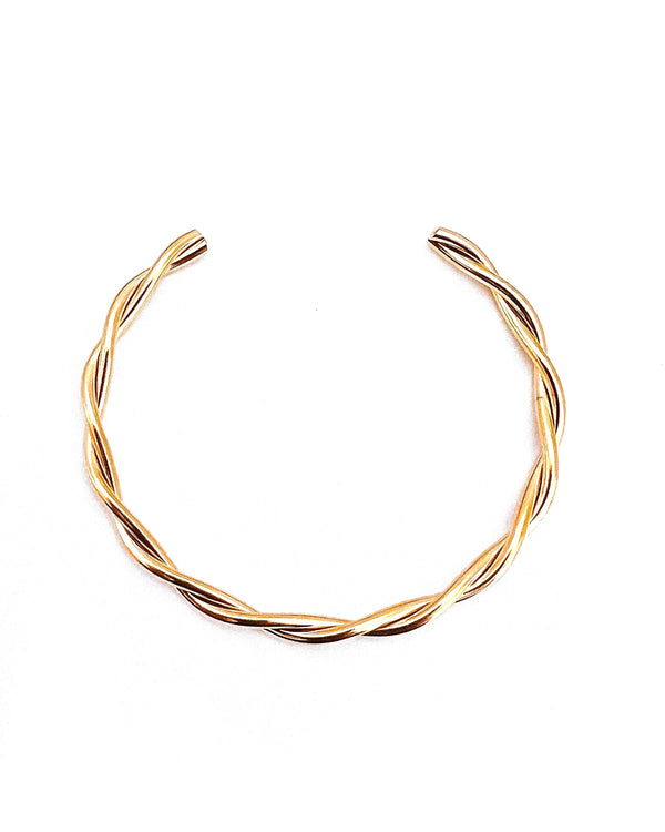 Brittany Twisted Gold Cuff Bracelet