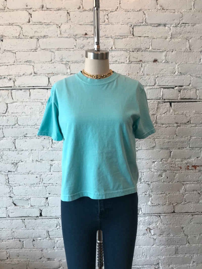 Comfort Colors Cropped Tee-Crop Top-Yellow Umbrella