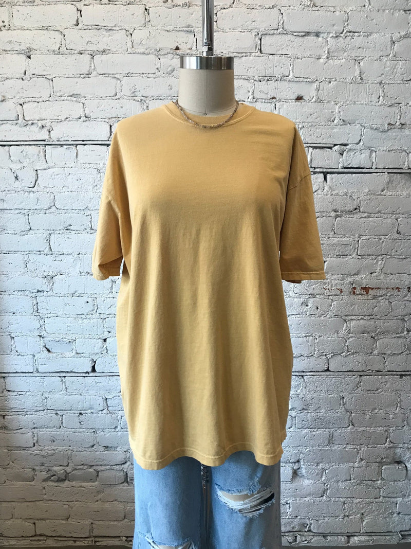 Comfort Colors Heavyweight Tee - Plus-Plus Size Top-Yellow Umbrella
