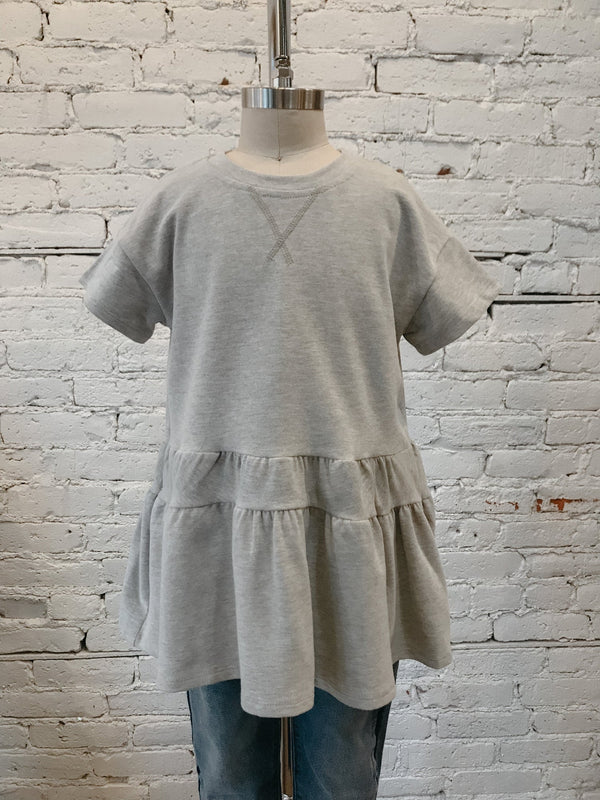 Girls Banded Peplum Top-Girls Top-Yellow Umbrella