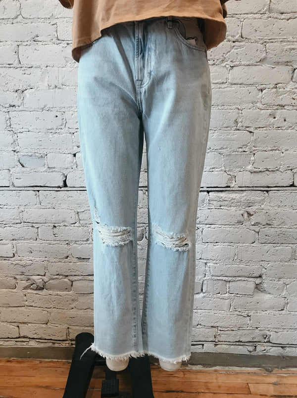 Hidden Jeans - Classic Cropped Straight Jean-jeans-Yellow Umbrella