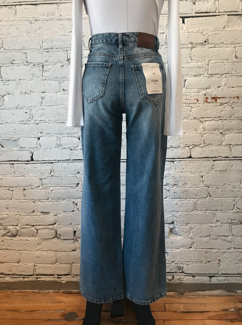 Hidden Jeans - Medium Wash Dad Jeans-Jeans-Yellow Umbrella