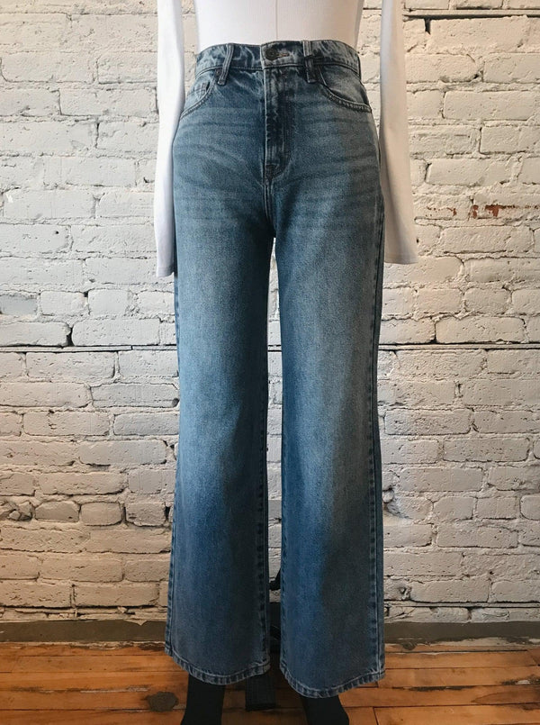 Hidden Jeans - Medium Wash Dad Jeans-Jeans-Yellow Umbrella