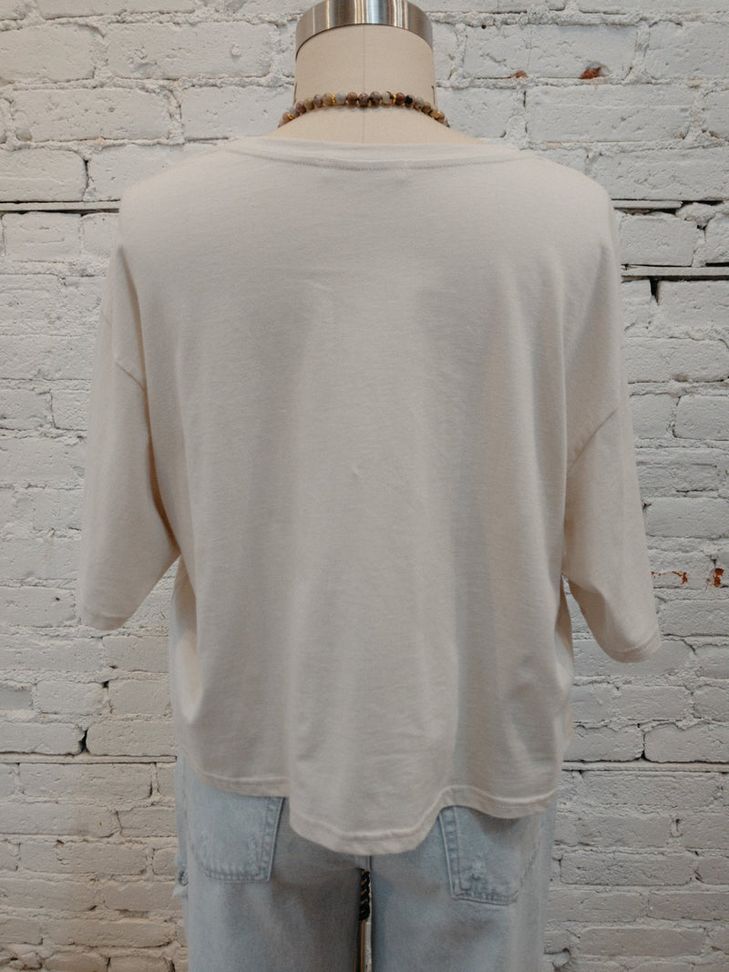 Plus Size - Solid Cropped Tee-Plus Size Top-Yellow Umbrella
