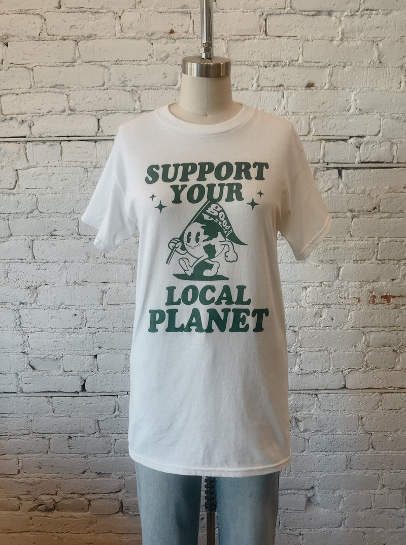 "Support Your Planet" Tee-Graphic tee-Yellow Umbrella