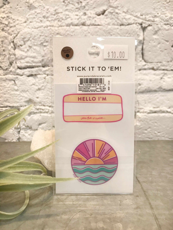 Pura Vida Stickers-stickers-Yellow Umbrella